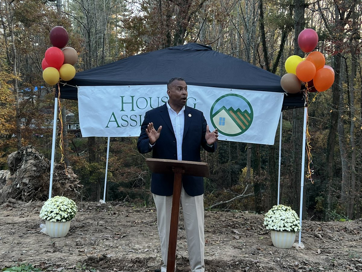 RDNorthCarolina's tweet photo. @BasilGooden participated in a groundbreaking with Housing Assistance Corp of Western NC. @usdaRD invested 150K to assist in the construction of four homes. This event concluded Gooden’s tour of western NC to meet with community leaders in the wake of Hurricane Helene. https://t.co/cuO647f1Sa