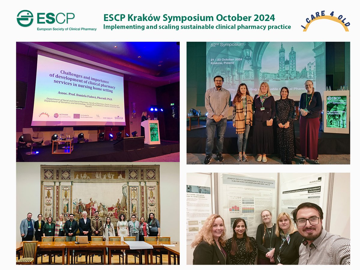 Looking back at a successful <a href="/ICare4old_H2020/">I-CARE4OLD</a> presentation at the European Society of Clinical Pharmacy (ESCP)'s Kraków symposium last week!👉bit.ly/escpkrakow <a href="/ESCPNews/">ESCP</a>