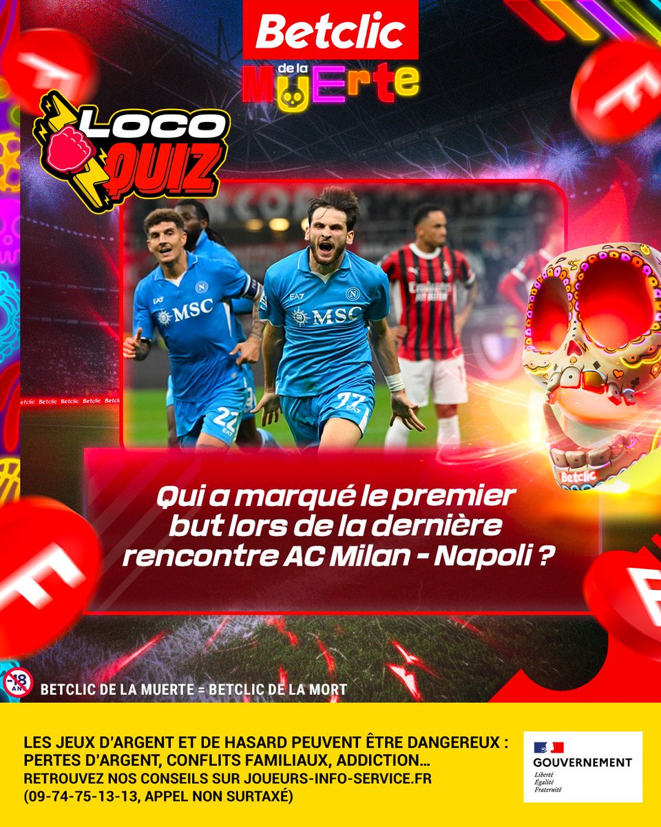 Les amoureux du football italien montrez vous ! 🇮🇹

10 x 20€ de Freebets* à se partager aujourd'hui ! 🔥

🔥 RT + Like
👇 Donne ta réponse + #BetclicDeLaMuerte
🍀 TAS à 15h30