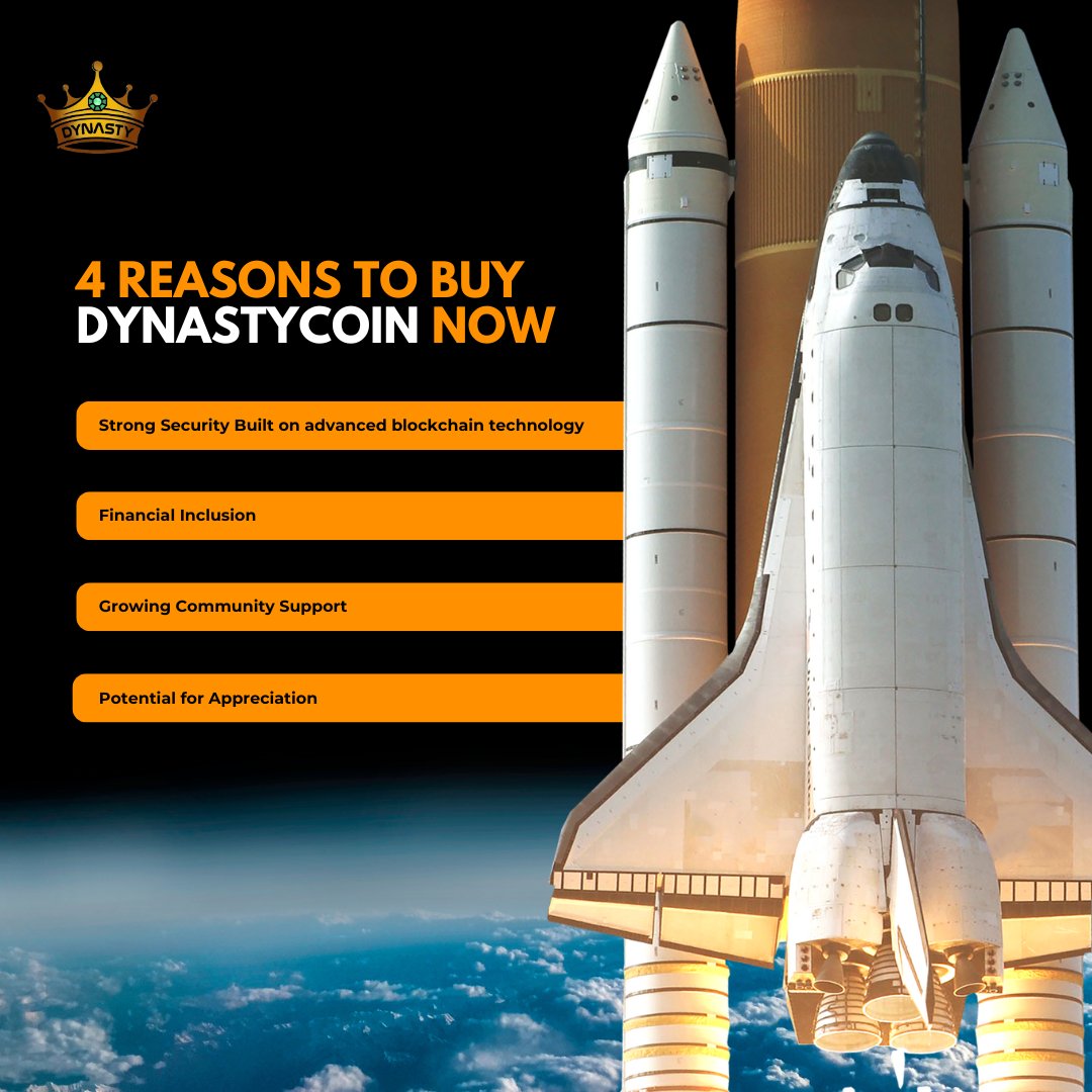 DYNASTY_COIN's tweet photo. Don’t miss out! Buy DynastyCoin now! 🚀 With its local market focus, robust security, and potential for growth, DynastyCoin is your gateway to the future of finance. 

Invest today and be part of the cryptocurrency revolution! 💰✨

#DNY #CryptoVsStocks #FutureOfFinance #DYNASTY_COIN #Coin #Cryptocoin #Cryptoindonesia #Cryptocurrency #Cryptotrading #Cryptonews #Cryptoart #