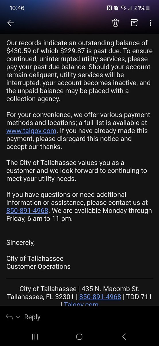 JessBurks19's tweet photo. @pulte Proud to be called garbage! 🇺🇲 Work 50+ hours a week as an early childhood educator and between the hurricane and inflation bills have piled up. Got this email last night and don't get paid till Friday 😭 $Jess19RT https://t.co/JFJOXpVcLM