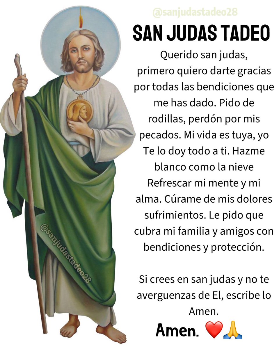 Oración de hoy a San Judas Tadeo