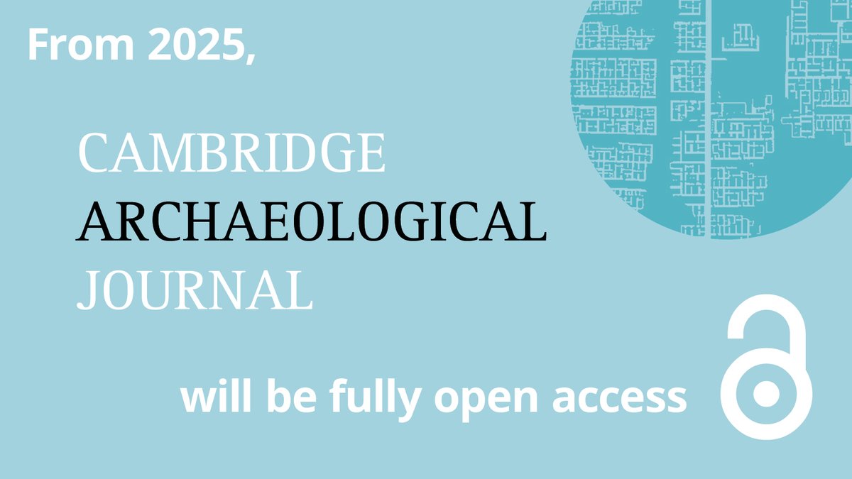 Cambridge University Press - Archaeology (@cambup_archaeo) on Twitter photo Cambridge Archaeological Journal is flipping to #OpenAccess!
All content published in the journal from January 2025 will be permanently and freely available to read, download and share around the world 🌎. Find out more at: cup.org/3zKyIIO
<a href="/UCamArchaeology/">Cambridge Archaeology</a> Cambridge Archaeological Journal is flipping to #OpenAccess!
All content published in the journal from January 2025 will be permanently and freely available to read, download and share around the world 🌎. Find out more at: cup.org/3zKyIIO
<a href="/UCamArchaeology/">Cambridge Archaeology</a>