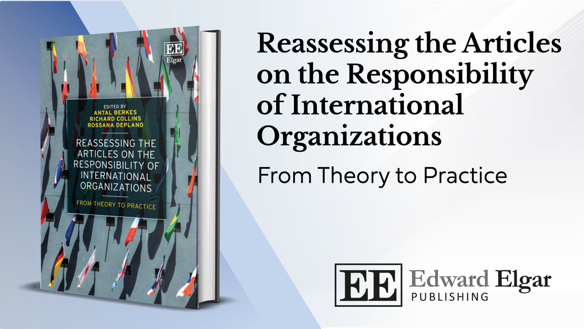 Elgar Law (@elgar_law) on Twitter photo Reassessing the Articles on the Responsibility of International Organizations, edited by Antal Berkes <a href="/LivUniSLSJ/">Law & Social Justice</a>, <a href="/qubschooloflaw/">QUB School of Law</a>'s <a href="/DrRichCollins/">Richard Collins</a> & <a href="/LawLeicester/">Leicester Law School</a>'s <a href="/RossanaDeplano1/">Rossana Deplano</a>
🆓 Read the Foreword by <a href="/JdA_IntLaw/">Jean d'Aspremont</a>, Intro & #OpenAccess Chapter 2 ➡️ doi.org/10.4337/978103… Reassessing the Articles on the Responsibility of International Organizations, edited by Antal Berkes <a href="/LivUniSLSJ/">Law & Social Justice</a>, <a href="/qubschooloflaw/">QUB School of Law</a>'s <a href="/DrRichCollins/">Richard Collins</a> & <a href="/LawLeicester/">Leicester Law School</a>'s <a href="/RossanaDeplano1/">Rossana Deplano</a>
🆓 Read the Foreword by <a href="/JdA_IntLaw/">Jean d'Aspremont</a>, Intro & #OpenAccess Chapter 2 ➡️ doi.org/10.4337/978103…