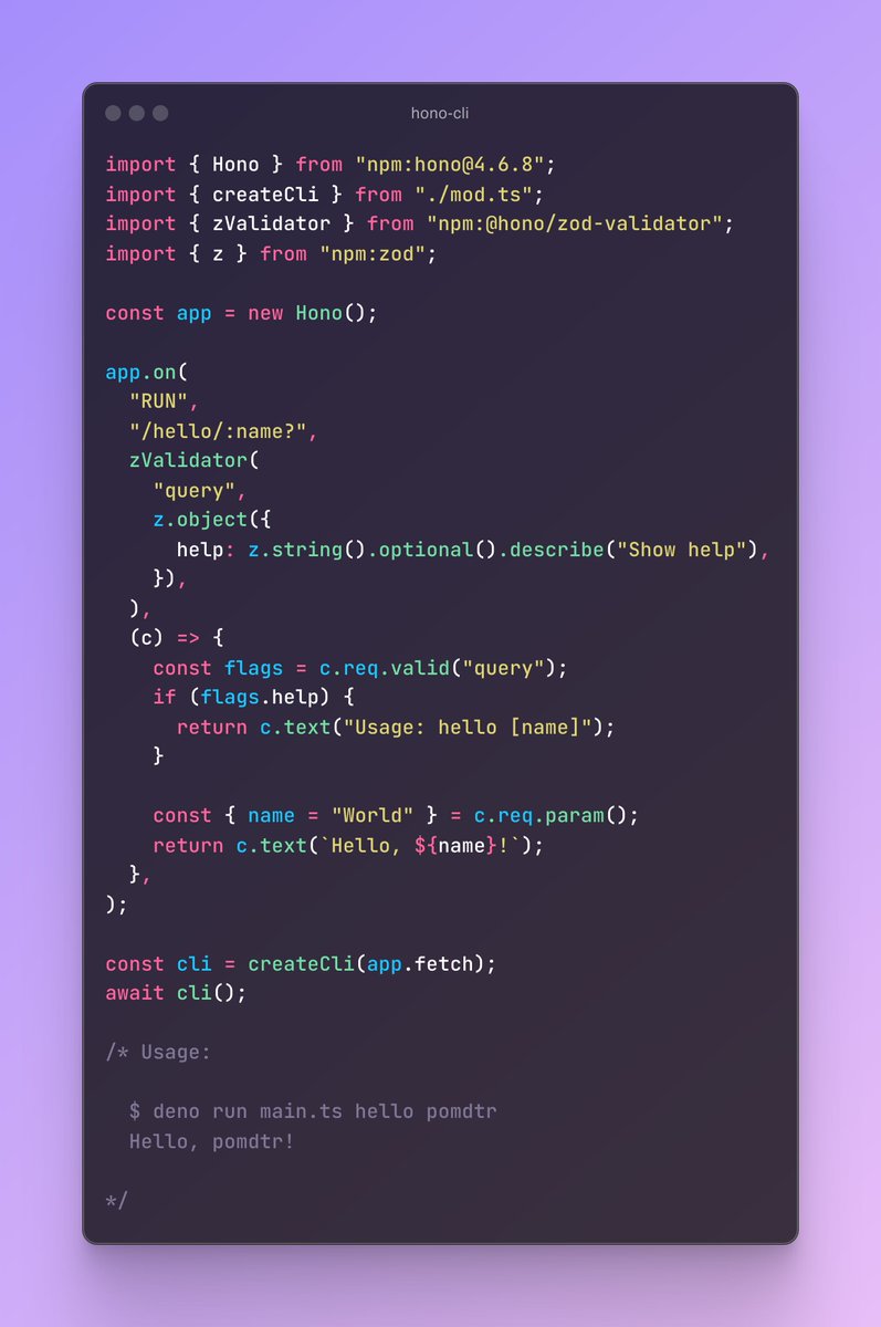 Cooking a <a href="/honojs/">Hono</a> cli framework