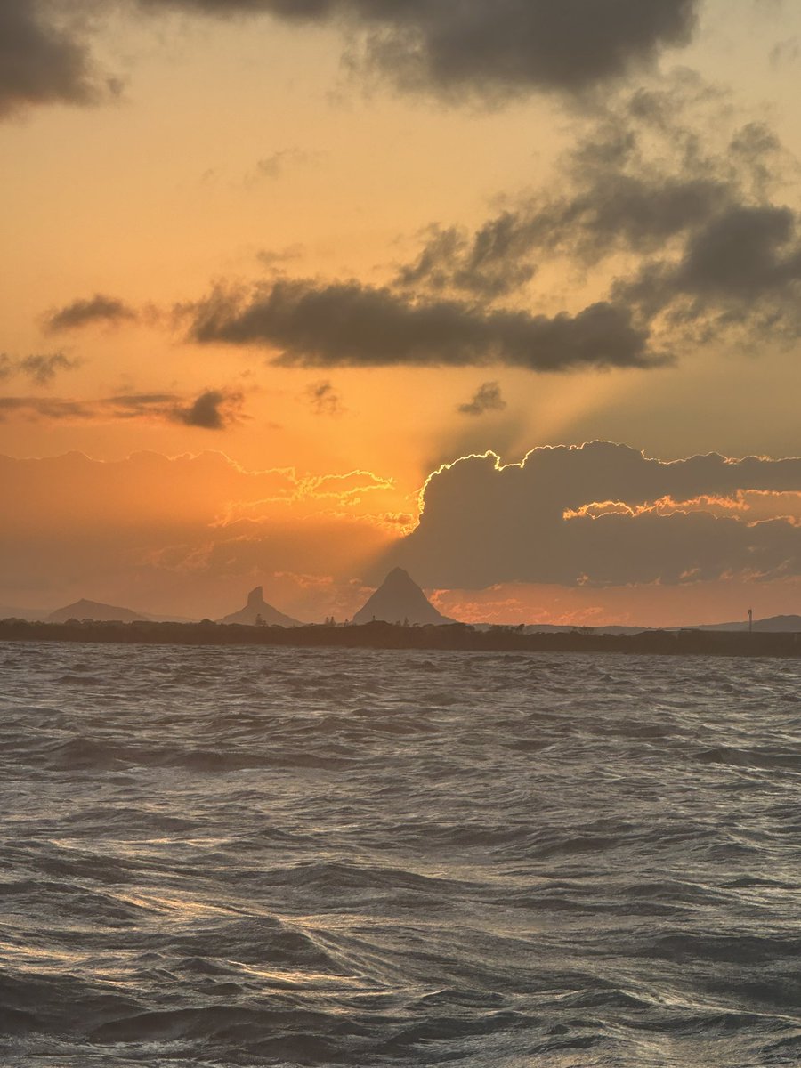 Glass house Mountains as viewed when coming home to <a href="/VisitCaloundra/">Caloundra</a> from sea 😍
