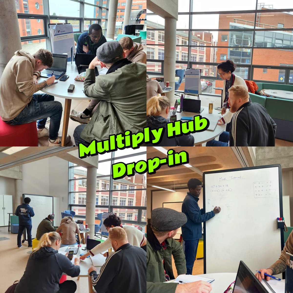 Multiply_wlv's tweet photo. Every Monday 12-2pm and Wednesday 2-4pm at The Hub @wlv_uni. Free maths help for working adults in the West Midlands. DM for details or just pop by!
#SkillsForLife #Upskill #MathsFTW https://t.co/jCkl1reKBl