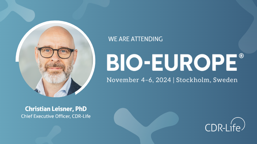 Stockholm calling! CDR-Life CEO Christian Leisner is attending #BIOEurope discussing the company’s M-gager portfolio for solid tumors and autoimmune diseases and T cell engager therapeutics pipeline. Drop us a line if you want to connect!