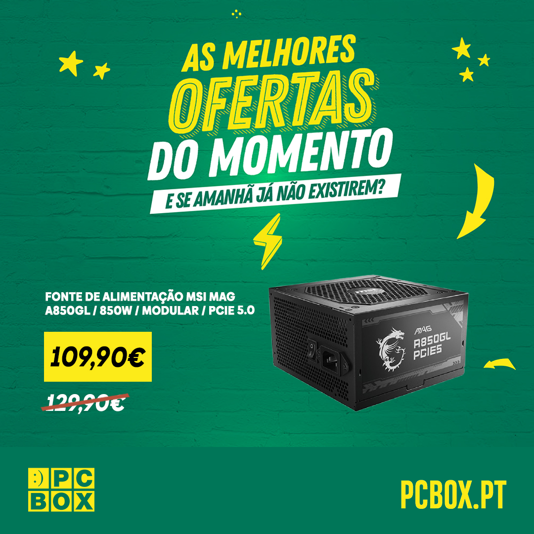PcboxPt's tweet photo. Melhora a tua experiência e desfruta dos teus jogos favoritos sem interrupções 🎮✨
👉 Com uma vasta gama de modelos e potências, encontra a fonte perfeita para o teu setup ⚡💻
🔗 Link na bio

#pcboxportugal #expertscenter #descontosespeciais #tecnologia #ofertasespeciais https://t.co/AAmFjf3M1A