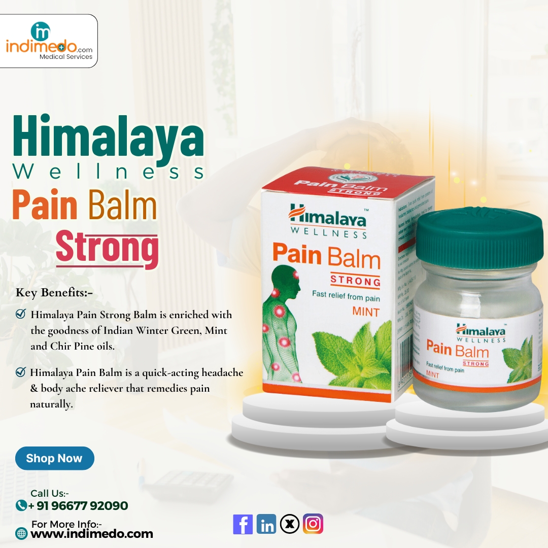 Indimedodotcom's tweet image. Buy now - indimedo.com/products/ayurv…

Himalaya Wellness Pain Balm Strong
#indimedo #onlinepharmacy #himalayawellness #painrelief #naturalhealing #headacherelief #bodyacherelief #ayurveda #himalayapainbalm #mintoil #wintergreen #herbalremedies #wellness