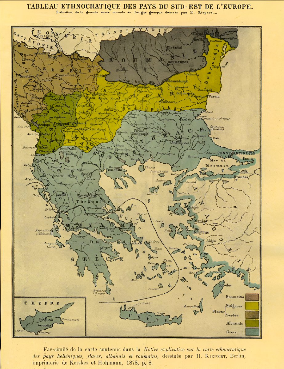 HistoryCyprus's tweet photo. Eθνογραφικός χάρτης του Χάινριχ Κήπερτ, 1878.

Η Κύπρος κατατάσσεται ξεκάθαρα στο Ελληνικό έθνος.

#Κύπρος | #Cyprus | #Greeks | #ΚυπριακόςΕλληνισμός https://t.co/UxNwNx4ga5