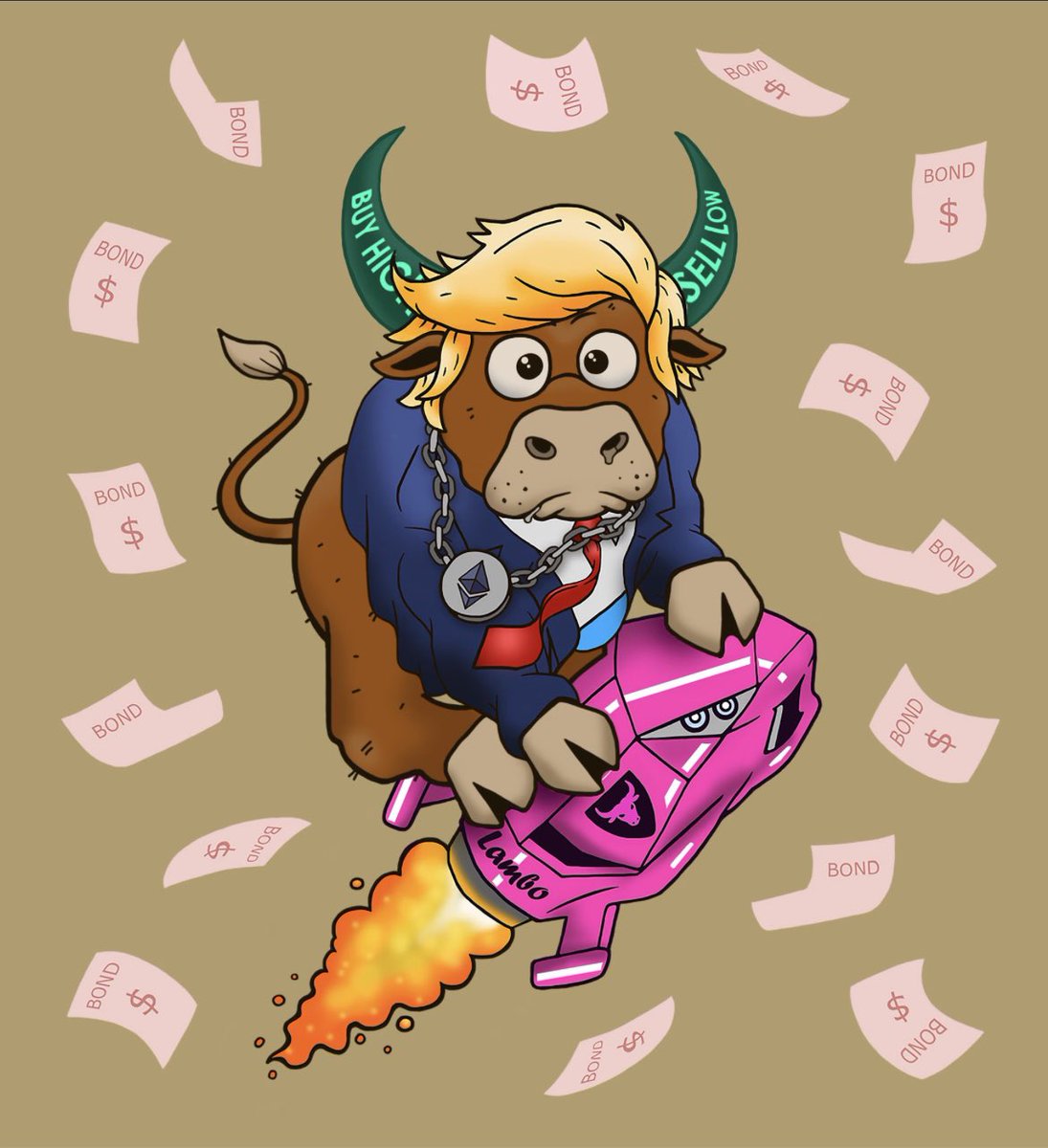 Bring back the BULL!🖍️
#TooBigToRig 
<a href="/realDonaldTrump/">Donald J. Trump</a> <a href="/DonaldJTrumpJr/">Donald Trump Jr.</a> 
<a href="/wallstbullsNFT/">Wall St Bulls</a>