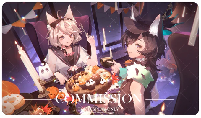 前陣子為 @theboxvtuber  繪製的萬聖節明信片解禁啦~
IBON列印限時3天~ 不要錯過哦>vo
下面附上草稿+簡單人設 