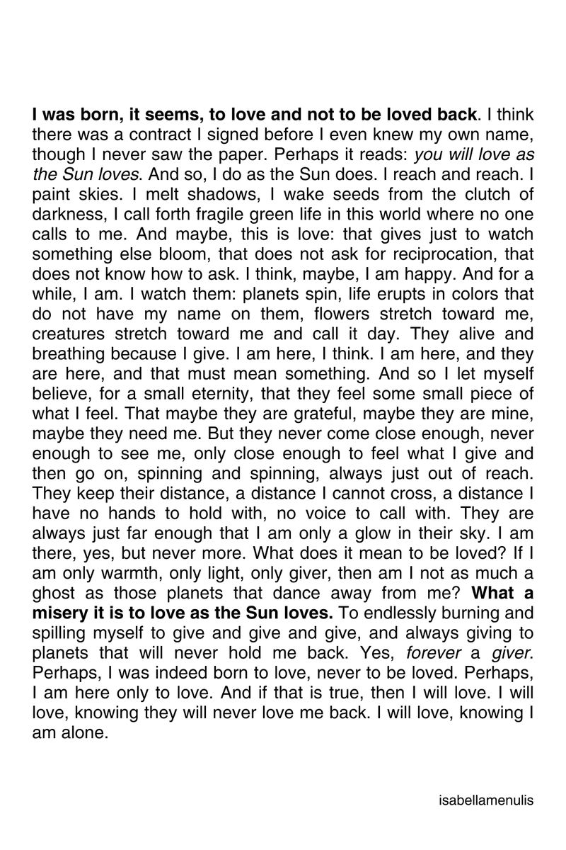 isabellamenulis's tweet image. I was born to love as the Sun loves.