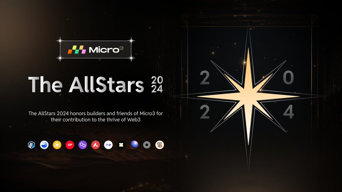 0x_treasurejohn's tweet image. Join the  @Micro3io #AllStars2024 event, an award designed to honor the builders and friends of #Micro3 as it&apos;s turns one!!

Everyone across Web3 space is welcome to join and get  incredible #GENE, exclusive rewards, and exciting alpha from favorite projects!
Dive in ↓↓