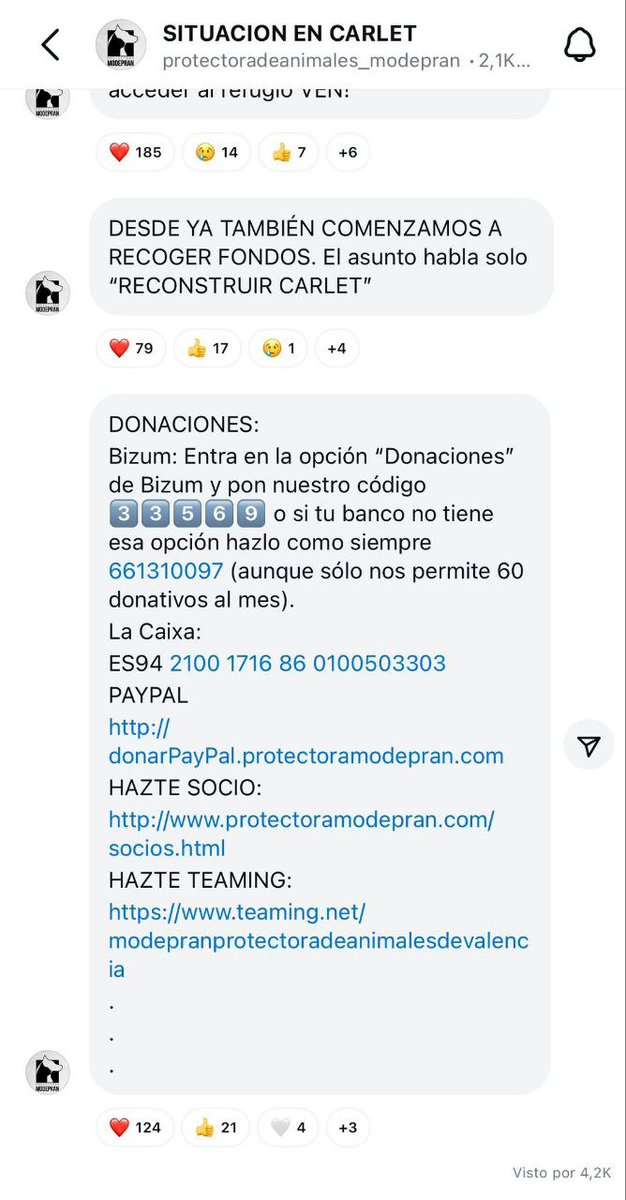 AreaPodem's tweet photo. Desde @AreaPodem os pedimos por favor ayuda para todas las asociaciones que se han visto afectadas por la #INUNDACIÓN. No solo van a necesitar materiales,voluntarixs,comida, también necesitarán casas de acogida para muchísimos animales. Os iremos pasando información según llegue https://t.co/36H4RYIdLG
