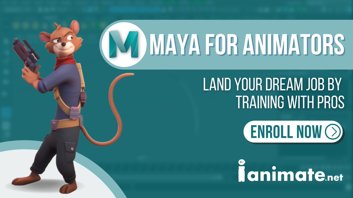 iAnimate's tweet photo. 🌟 Ready to master MAYA? Join our "MAYA for Animators" class with Sean Callan—no prerequisites needed! Enrollment for Winter Block is open, with classes starting on December 30, 2024. 🚀🎨
#iAnimate #MayaForAnimators #WinterBlock #NewYearNewSkills https://t.co/jjLgik2mYp