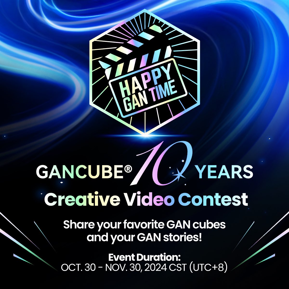 gancube's tweet photo. 𝐇𝐀𝐏𝐏𝐘 𝐆𝐀𝐍 𝐓𝐈𝐌𝐄 📹
GANCUBE 10 YEARS Creative Video Contest
Share your favorite GAN cubes and your stories with us and win grand prizes!
#GANCUBE #GANCUBESHOP #GANSpeedcube #GANSmartCube #CubingNewAge #speedcube #videocompetition #videoshooting #luckyprize https://t.co/GuJJgHarZX