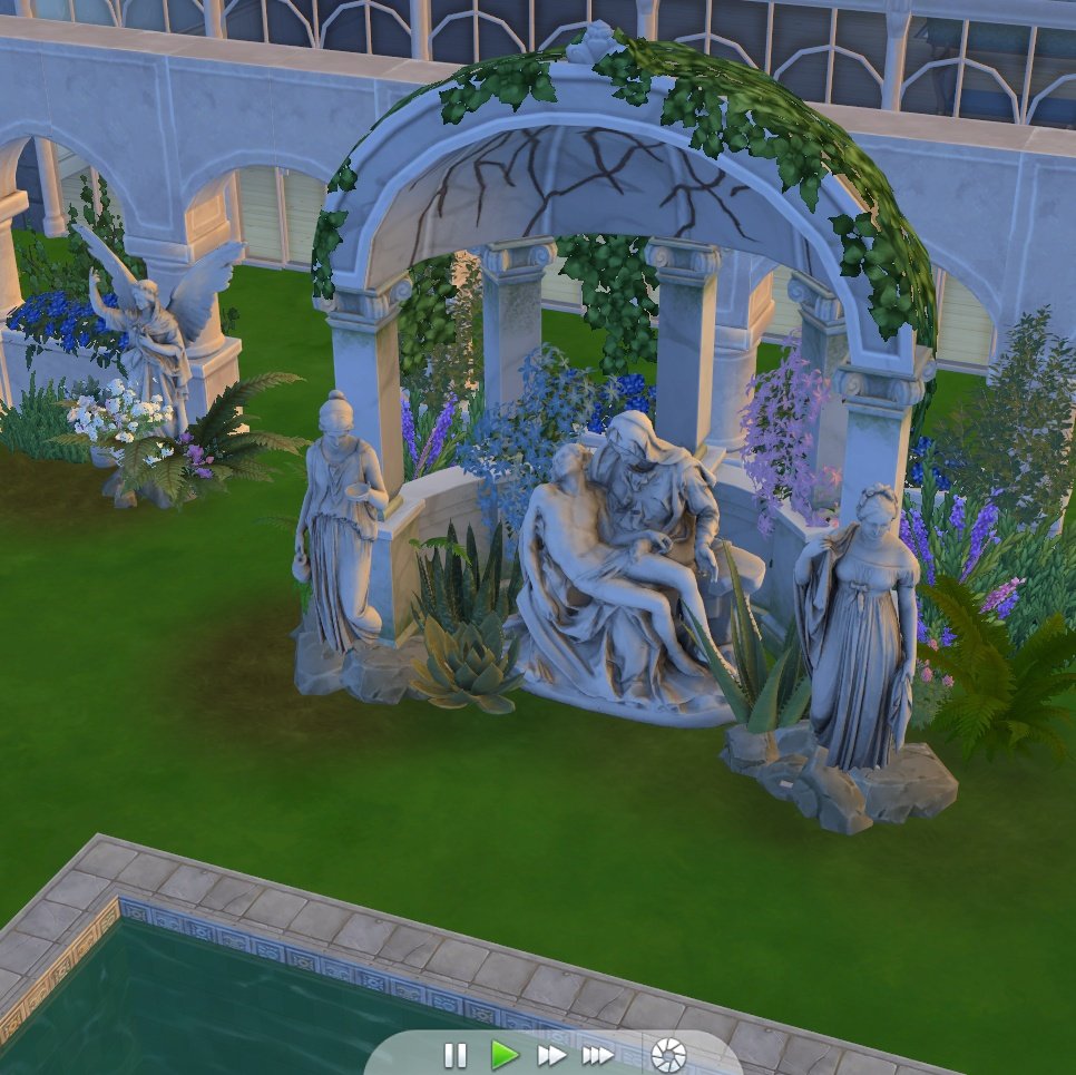 ninsunin's tweet photo. Trying to make a Roman villa https://t.co/hyXKEk58gF