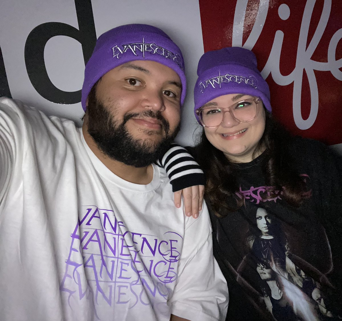 KatelynnKateLuv's tweet photo. @evanescence @Halestorm @TheWarningBand2 me and my husband had an amazing time last night i’ve been listening to #Evanescence since I was 11 definitely was a dream come true to be able to attend a concert! #Halestorm blew me away. And #thewarning was awesome as well 💜🥰 #Canada https://t.co/GGnZcKplNd