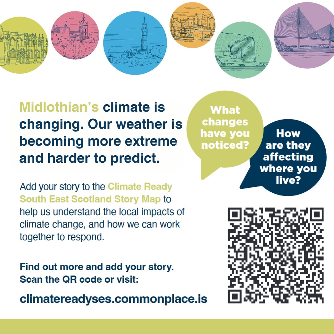 MidlothianCAN's tweet image. Midlothian’s climate is changing. Our weather is becoming more extreme and harder to predict☔⚡

Every community will experience climate change differently. We want to know the changes you are seeing, and how best to increase resilience 

Add your story: climatereadyses.commonplace.is
