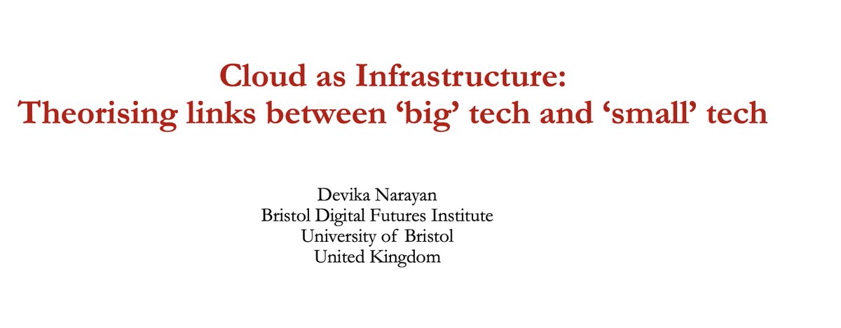 Devika Narayan (@devika__narayan) on Twitter photo On my way to Sheffield - excited for my first <a href="/AoIR_org/">AoIR ➡️ 🐘 @AoIR@aoir.social</a>. On Friday at 11am I'll discuss a relational view of cloud providers and tech startups. It's a great panel on Infrastructures.
If you are at AoIR and want to meet up let me know!! On my way to Sheffield - excited for my first <a href="/AoIR_org/">AoIR ➡️ 🐘 @AoIR@aoir.social</a>. On Friday at 11am I'll discuss a relational view of cloud providers and tech startups. It's a great panel on Infrastructures.
If you are at AoIR and want to meet up let me know!!