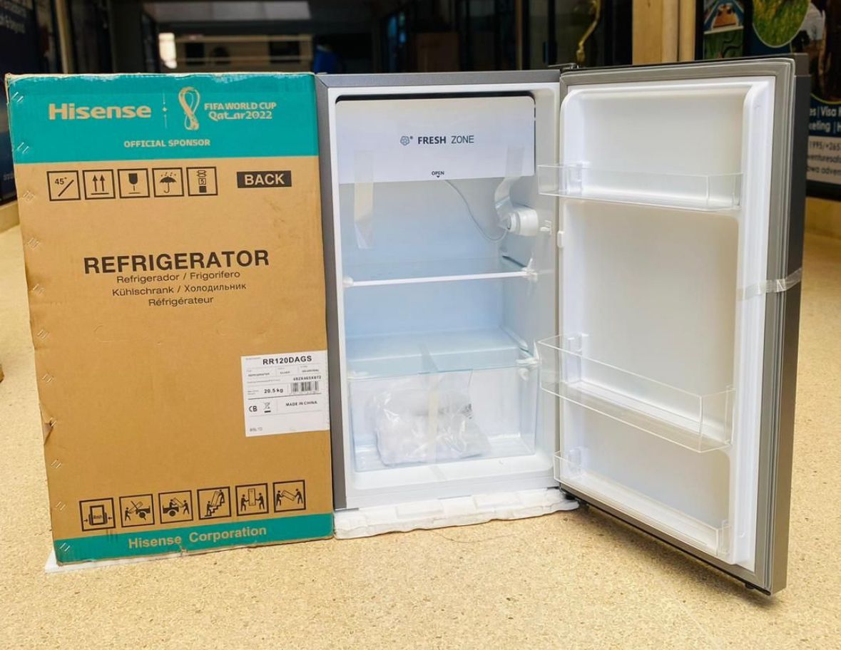 Setup your home with goodies from zulfahappliances.ug
Hisense fridge 120ltrs 
UGX440,000