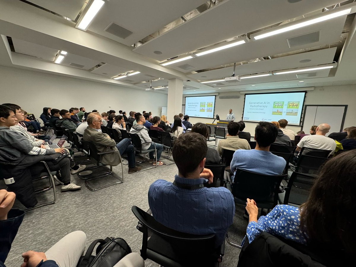 Crispin Lab (@crispinlab) on Twitter photo Full house for the <a href="/CambridgeMedAI/">Cambridge MedAI Seminars</a> seminar yesterday with talks from @ml4cancer and <a href="/yizhwan/">Yizhou Wan</a>!
This event was part of a series on AI in medicine, co-hosted by our lab members Ines Machado and <a href="/hannahj_clayton/">Hannah Clayton</a> alongside <a href="/radiology_UOC/">Department of Radiology, University of Cambridge</a>
Stay tuned for future events⦠Full house for the <a href="/CambridgeMedAI/">Cambridge MedAI Seminars</a> seminar yesterday with talks from @ml4cancer and <a href="/yizhwan/">Yizhou Wan</a>!
This event was part of a series on AI in medicine, co-hosted by our lab members Ines Machado and <a href="/hannahj_clayton/">Hannah Clayton</a> alongside <a href="/radiology_UOC/">Department of Radiology, University of Cambridge</a>
Stay tuned for future eventsβ¦