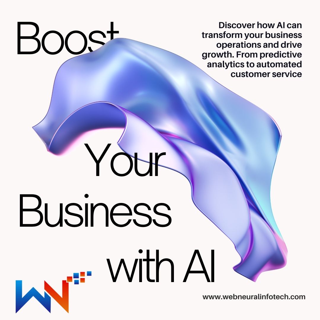 WNinfotech's tweet photo. 💡 Want to take your business to the next level? Artificial Intelligence (AI) is revolutionizing industries, driving growth, and enhancing operational efficiency. 
🔗 #ArtificialIntelligence #BusinessGrowth #TechInnovation #WebNeuralInfotech #AITransformation #SmartBusiness https://t.co/vCE5JLyw5T