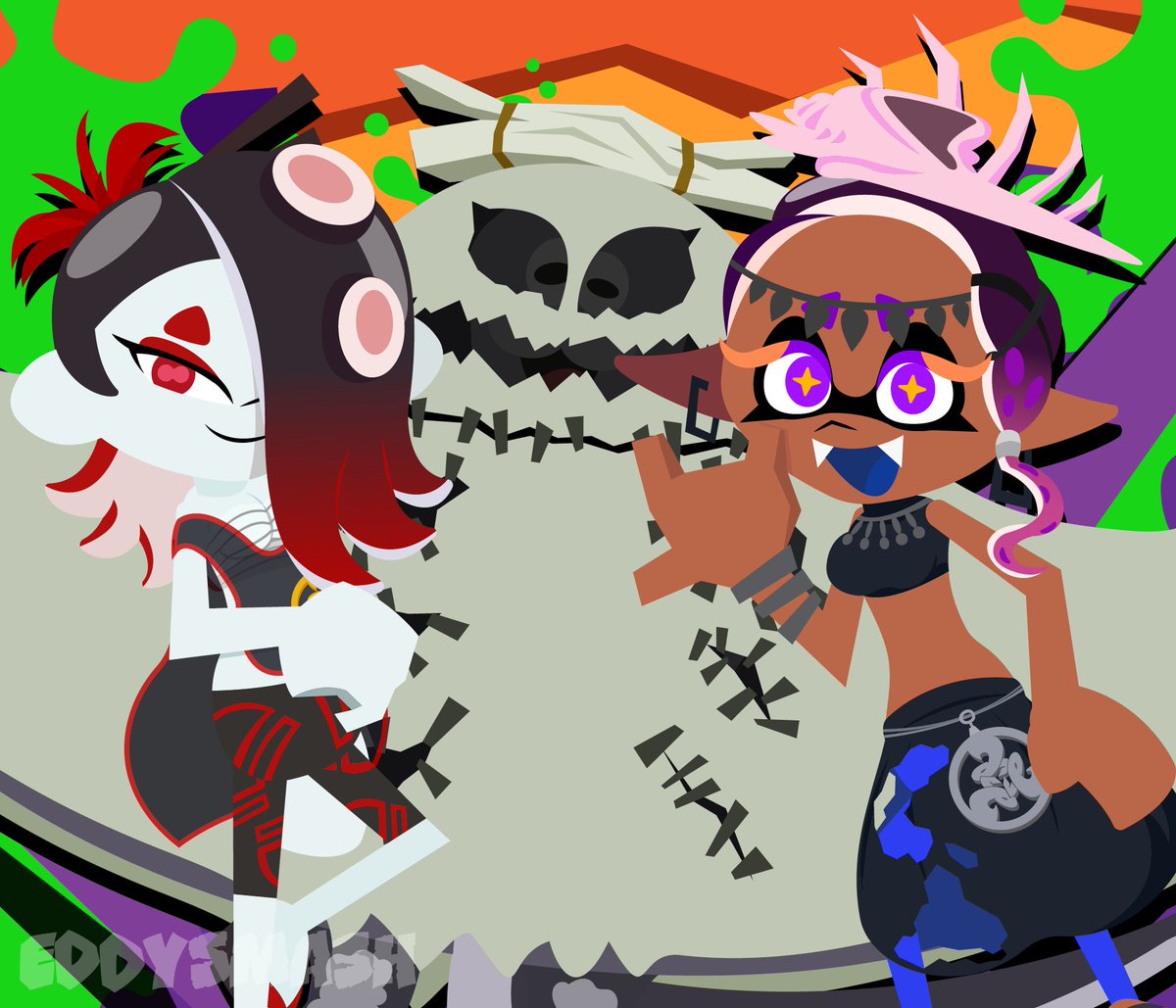 EddySmash2407's tweet photo. Shiver, Frye and Big Man, from Deep Cut at the Splatoween 🔫🎃
(Splatoon 3/Splatfest)
#Splatoon3 #Shiver #Frye #BigManSplatoon #DeepCut #Splatfest #Splatoon3art https://t.co/RZWxzUOFeP
