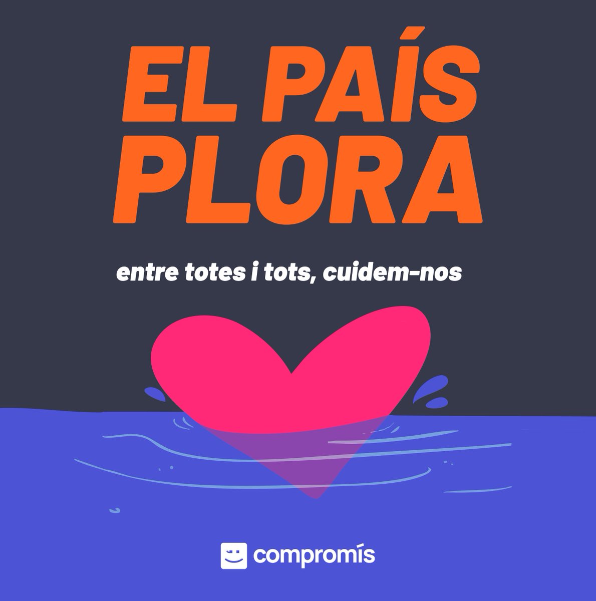 El dolor és absolut.

L'aigua s'ha emportat desenes de vides. Estem davant la pitjor tragèdia del nostre país en les últimes dècades.

Continuem cuidant-nos els uns als altres.