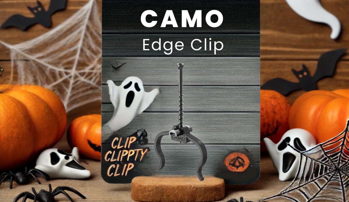 deckmart's tweet photo. 👻 It's spooky how easy deck building can be with the @CAMO Fasteners  Edge Clip! Just clippy clip, clippy, and you're done! No tricks—just smooth, secure deck installations. Perfect for those who want results that last longer than Halloween candy! 🎃🔨 #CAMOClips #DeckMart https://t.co/8dtpK5d4zR
