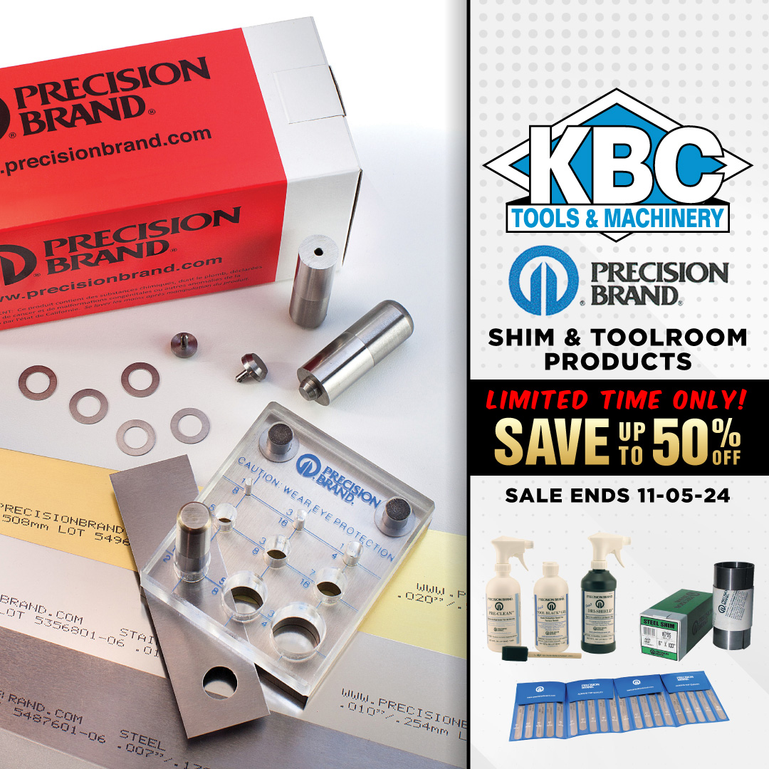 kbctools's tweet image. Precision pros, save big! 🎉 Get up to 50% off on select Precision Brand Products, including Blackeners, Feeler Gages, Shim Stock &amp;amp; more.
📅 Hurry – sale ends 11/5/24!

🔗 Shop here: l8r.it/blQn

#PrecisionBrand #KBCtools #ToolSale #UpTo50Off