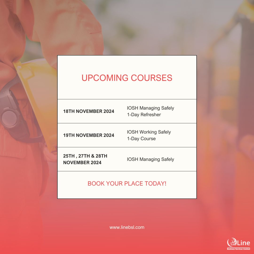 📅 New Health &amp; Safety Course Dates Available!

Whether you're looking to refresh your knowledge or expand your skills, now’s the perfect time to book your spot. 🌟

Visit our website for more details and to secure your place: linebsl.com/health-and-saf…

#HealthAndSafety #Training