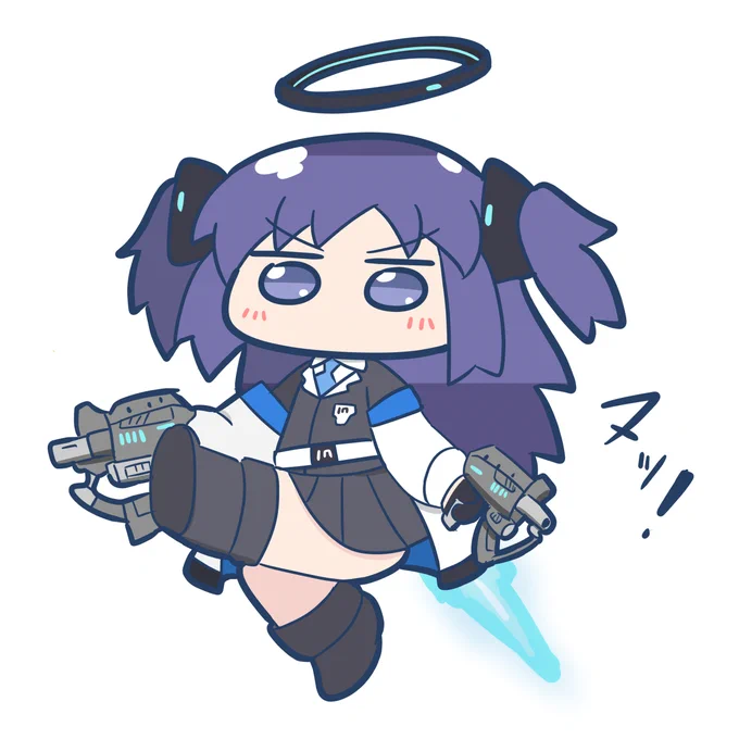 ブーストキックするユウカ#ブルアカ 