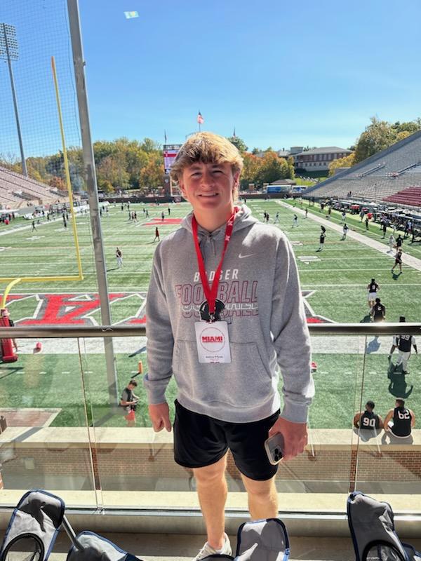 I had an amazing visit <a href="/MiamiOHFootball/">Miami Football</a>! Thank you, <a href="/CoadyKeller1/">Coady Keller</a>, for the invite. <a href="/Martin_Miami_HC/">Chuck Martin</a> <a href="/CoadyKeller1/">Coady Keller</a> <a href="/lgbadgerFB/">Badger Football</a> <a href="/MJ_NFLDraft/">Mark Johnson</a> <a href="/travisWSN/">Travis Wilson</a>