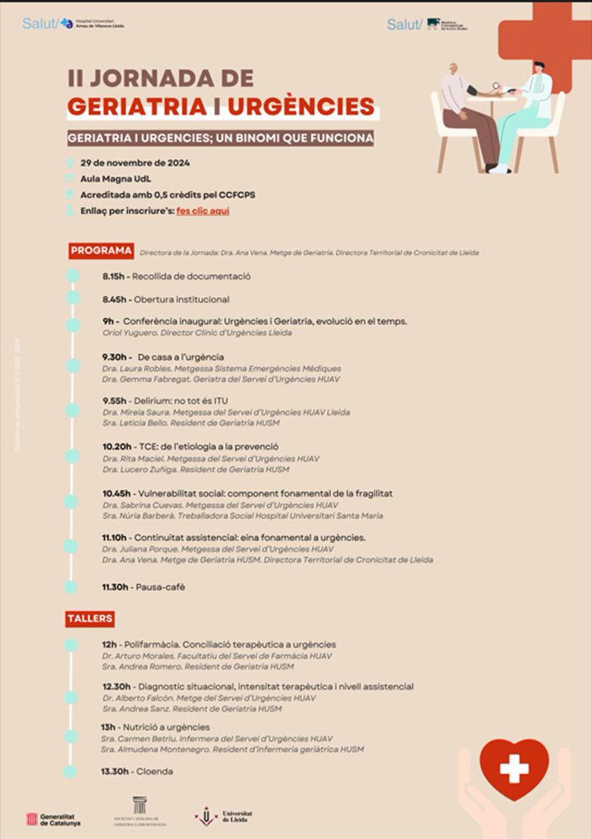 Oriol Yuguero (@oyuguero) on Twitter photo Davant l’èxit de la 1a edició, el 29 de Novembre organitzem la 2a jornada de Geriatria i Urgències amb l direcció de la Dra. <a href="/MartinezVena/">Ana Vena Martinez</a> ! Inscripcions obertes! No us ho podeu perdre! <a href="/icscat/">ICS. Generalitat</a> <a href="/harnaulleida/">Hospital Universitari Arnau de Vilanova</a> <a href="/IRBLleida_Info/">IRBLleida</a> <a href="/SCGiG/">SCGiG</a> Davant l’èxit de la 1a edició, el 29 de Novembre organitzem la 2a jornada de Geriatria i Urgències amb l direcció de la Dra. <a href="/MartinezVena/">Ana Vena Martinez</a> ! Inscripcions obertes! No us ho podeu perdre! <a href="/icscat/">ICS. Generalitat</a> <a href="/harnaulleida/">Hospital Universitari Arnau de Vilanova</a> <a href="/IRBLleida_Info/">IRBLleida</a> <a href="/SCGiG/">SCGiG</a>