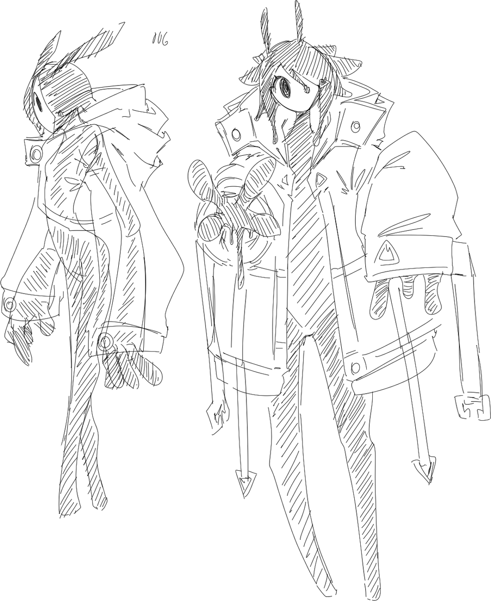 I need to redesign Splatter sometime
here's a doodle from a bit ago with the idea of an older splatter