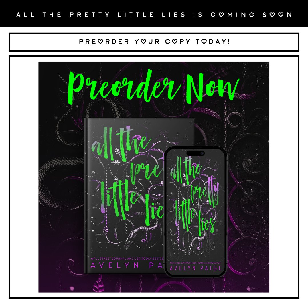 Ready to delve into the dark with a #Mafia #WhyChoose? Then preorder All The Pretty Little Lies by Avelyn Paige, releasing 11/29!

#Preorder: geni.us/atpllevents

#BroodyHeroes #EmotionalScars  #Possessive