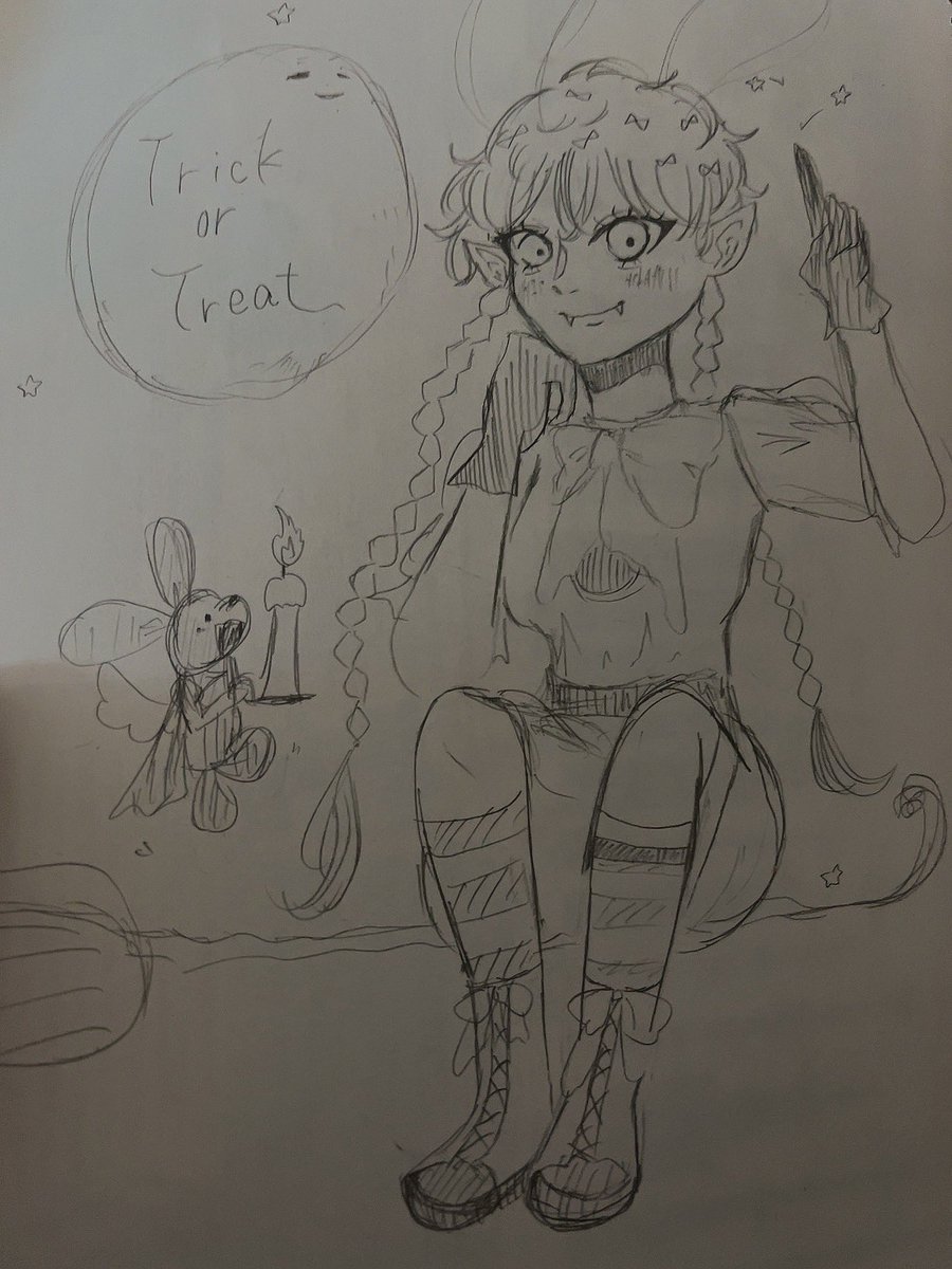 90zp_k's tweet photo. 下書きは��いてたけど間に合わなかった、、😭
ハッピーハロウィン！🎃🦇🕸

 #ハロウィンイラスト 
 #はっぴーはろうぃん
 #イラスト #イラストレーター
 #art #illustration https://t.co/eLqMIdxaQW