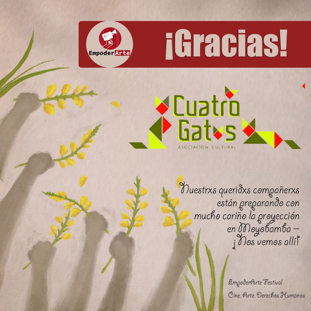 empoderartecine's tweet image. Pronto se viene nuestro #festival que estamos preparando con mucho cariño junto a compañerxs de todo el Perú. Sin estos lazos de profunda amistad y el amor compartido por el cine, estas actividades no serían posibles🌱
✊🏾✊🏼✊🏽✊🏿

📌 empoderarte-cine.com

#derechoshumanos #Peru