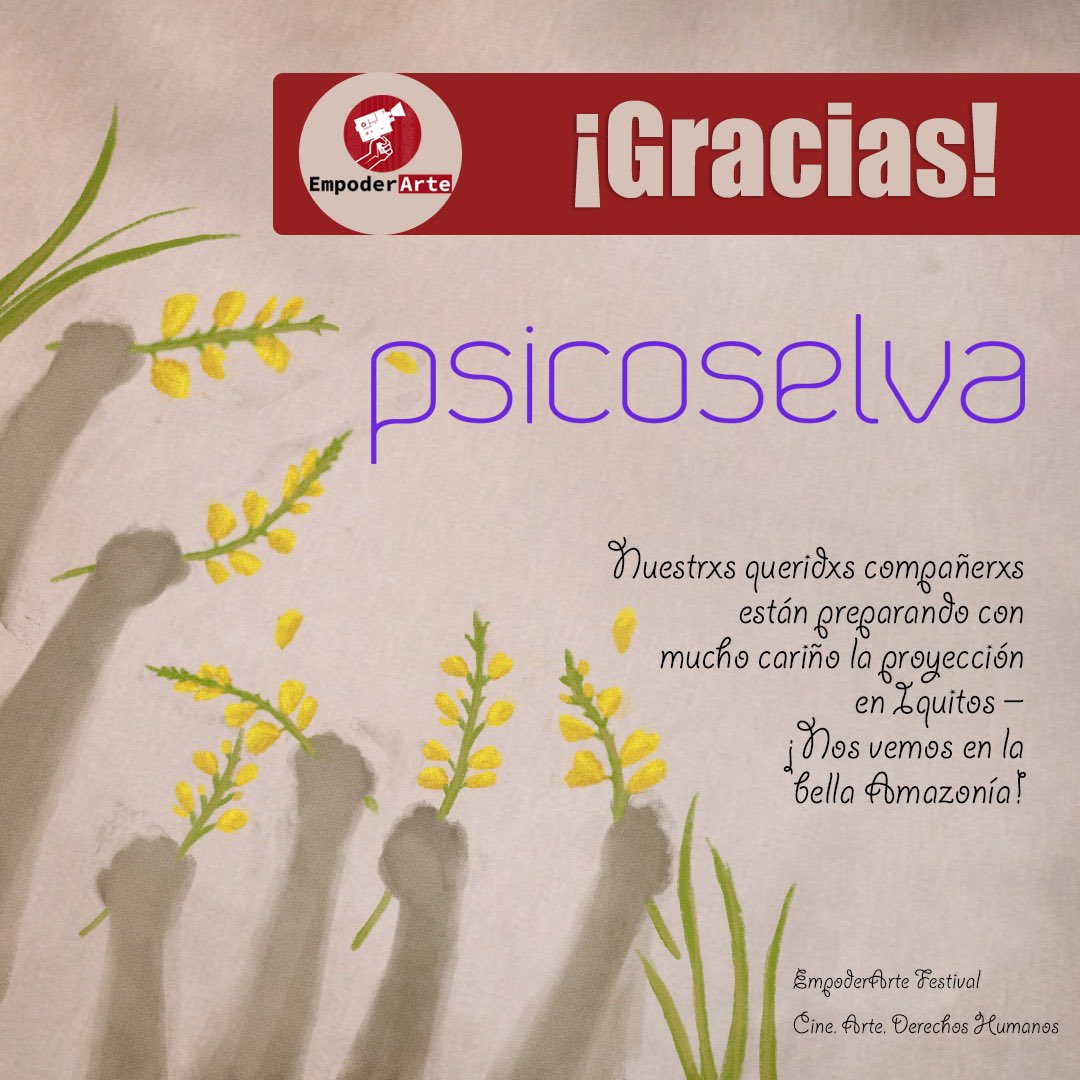 empoderartecine's tweet image. Pronto se viene nuestro #festival que estamos preparando con mucho cariño junto a compañerxs de todo el Perú. Sin estos lazos de profunda amistad y el amor compartido por el cine, estas actividades no serían posibles🌱
✊🏾✊🏼✊🏽✊🏿

📌 empoderarte-cine.com

#derechoshumanos #Peru