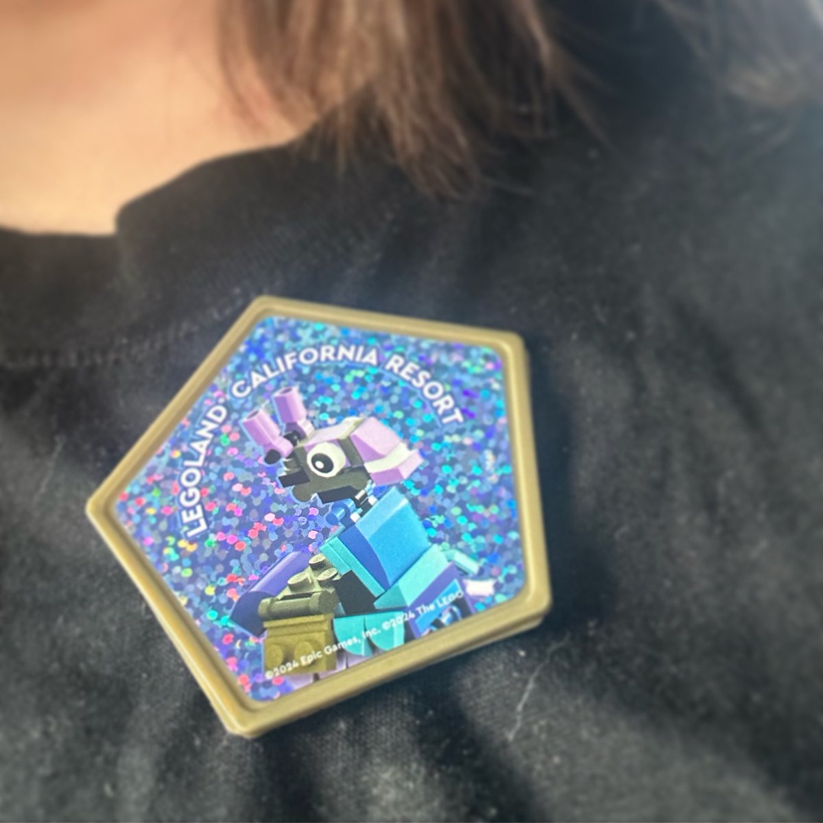 Just found the Golden Llama badge at Legoland. Feeling so lucky. 🦙👑💜 
.
#BadgeGoals #GoldenLlama #legoland #legolandcalifornia #brickortreat #lego #trickortreat #halloween  👻