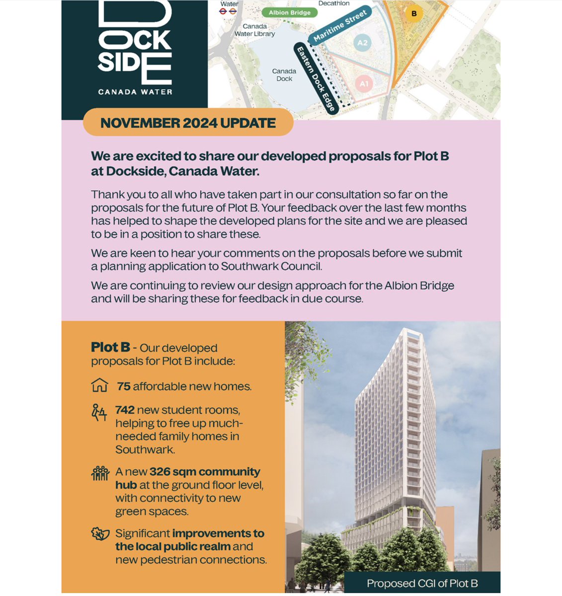 Our Rotherhithe (@worginfo) on Twitter photo <a href="/CWDockside/">Canada Water Dockside</a> are holding drop-in events to show their developed plans & how these have progressed,including responses to feedback received
Venue:Dockside ProjectHub SurreyQuays Rd #SE16 2XU (enter via Maritime Street)
Saturday 9November 10:00am-1:00pm
Monday 11November 4.30-7.30pm <a href="/CWDockside/">Canada Water Dockside</a> are holding drop-in events to show their developed plans & how these have progressed,including responses to feedback received
Venue:Dockside ProjectHub SurreyQuays Rd #SE16 2XU (enter via Maritime Street)
Saturday 9November 10:00am-1:00pm
Monday 11November 4.30-7.30pm