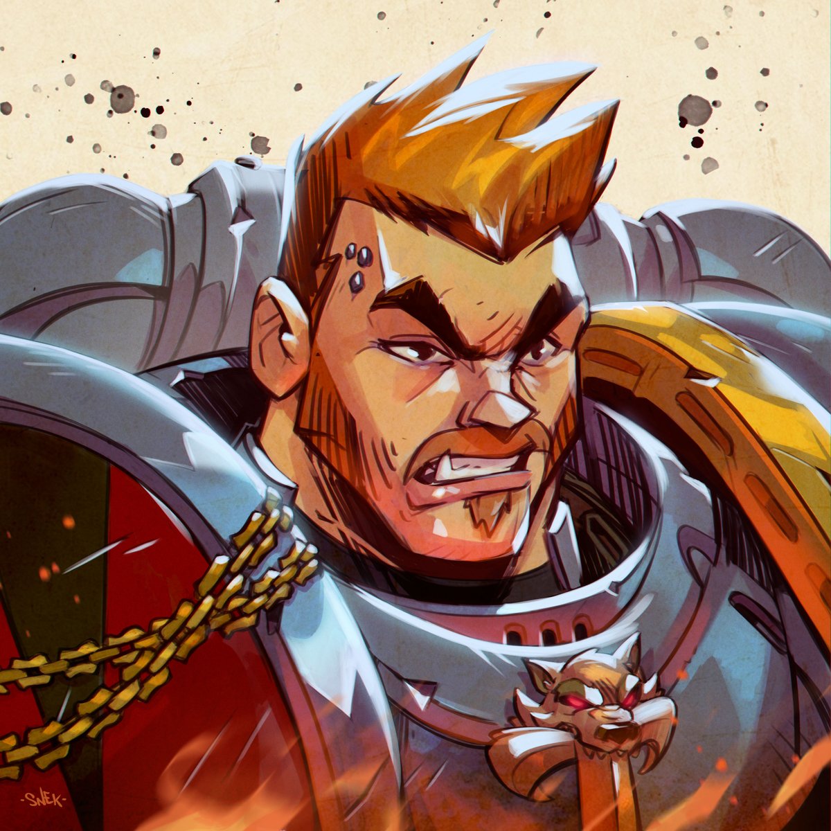 sneekkio's tweet image. Space Wolves sketch...
I don&apos;t have much time for personal art lately... And I also need time to play #spacemarines2 ...
So this sketch combines my desires 😅🤣
#drawing #Sketching  #digitalart #warhammer40k  #warhammer40kfanart