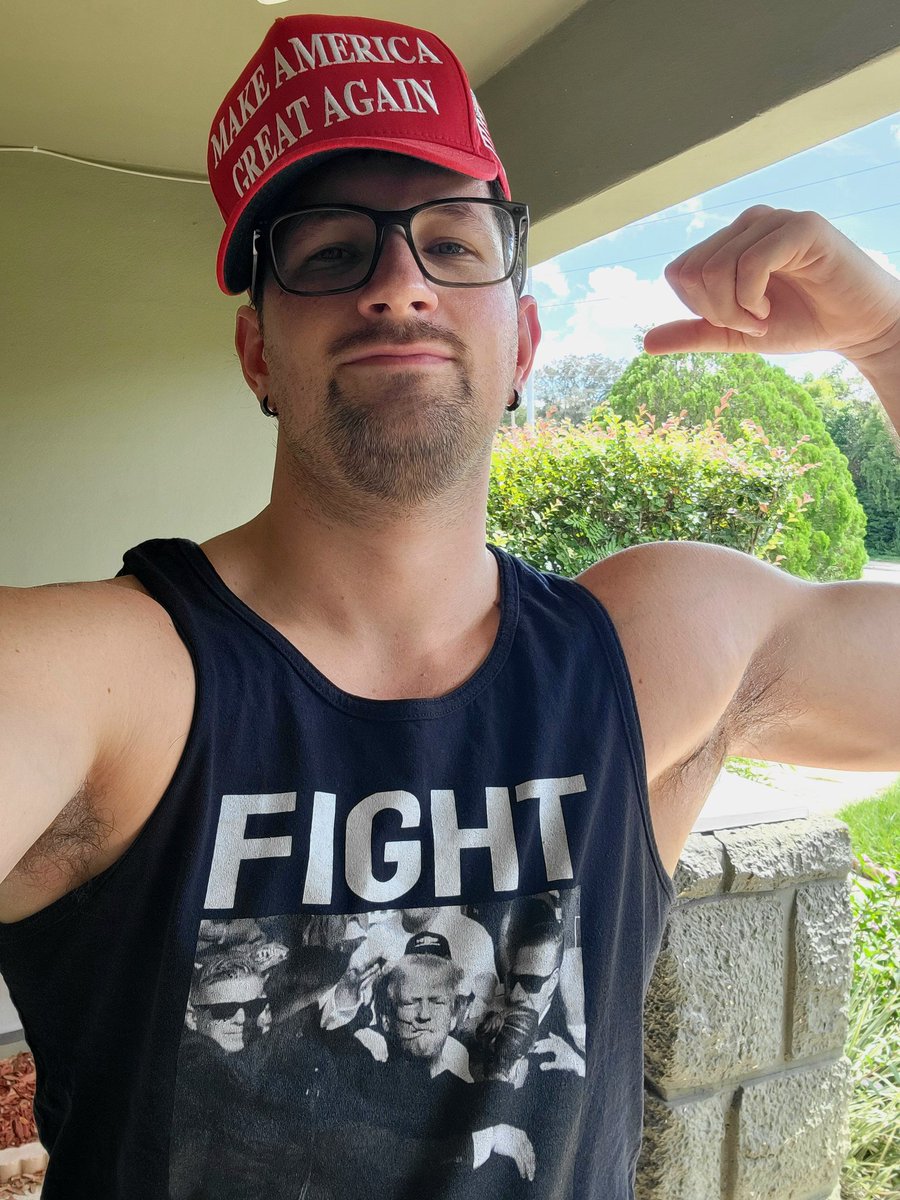 floridamanjames's tweet photo. I'd rather be garbage than a Democrat. This gay vote is for Trump. MAGA 2024 and beyond! https://t.co/AuhDk7kBAD