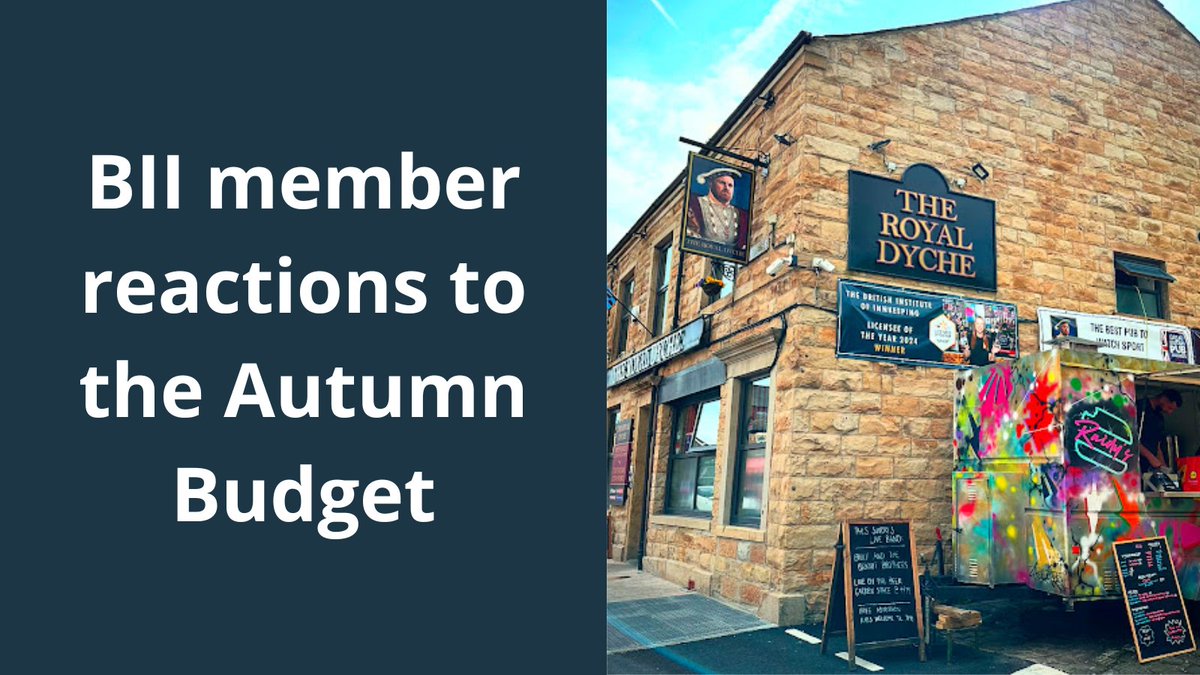 Following today's Autumn Budget, some of our members have given their thoughts on the impact it will have on pub businesses, essential to local employment, suppliers and communities across the UK.
tinyurl.com/BIIMembersBudg…