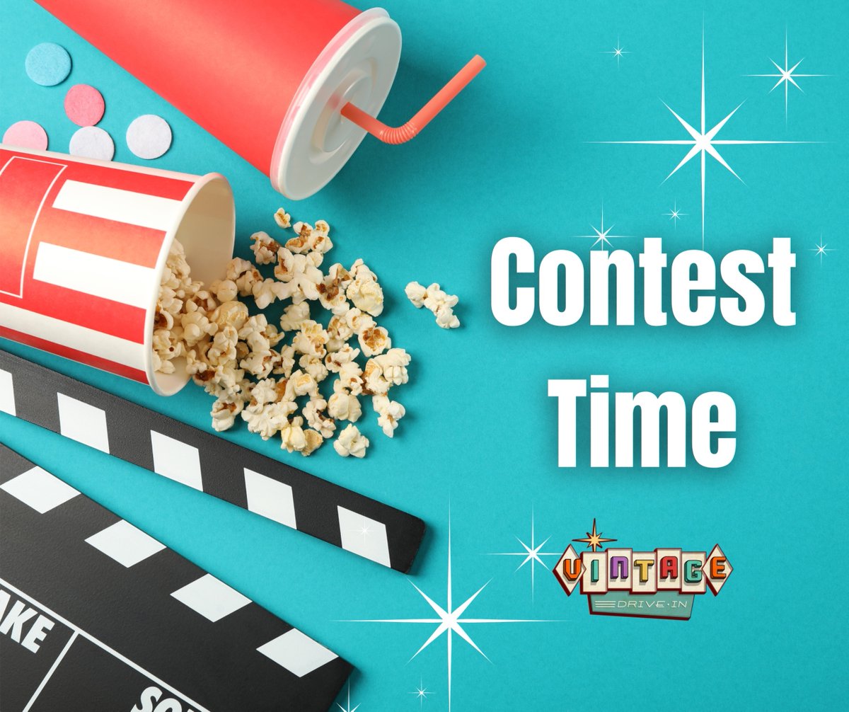 vintagedrivein's tweet photo. 🎉 CONTEST TIME 🎉 for our FINAL WEEKEND of the season!

🎥✨ONE LUCKY WINNER will score 2 tickets to the Vintage Drive-In this weekend! Want in? Simply LIKE, COMMENT, and SHARE this post for your chance to WIN a magical movie experience. Don't miss out on the best movie lineu... https://t.co/qdcGc4dv0I