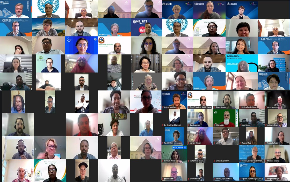 Pleased to convene opening ceremony of WHO's "Strengthening PHC leadership: Global capacity building course" pathfinder edition. First cohort  participants represent 77 countries across all 6 WHO regions. Can't wait to follow their learning journey &amp; the  impact they will have!