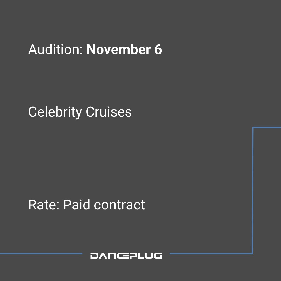 danceplug's tweet image. 🔔 LOS ANGELES DANCERS Audition Announcement 🔔

More info here: 
danceplug.com/audition/celeb…

#CelebrityCruises #jazztechnique #aerial #cruisecontract #danceaudition #opencall